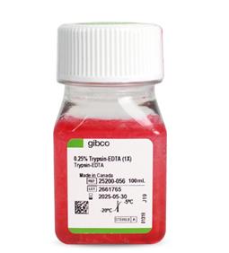 胰酶細(xì)胞消化液（0.25%胰酶，含EDTA，含酚紅）Gibco
